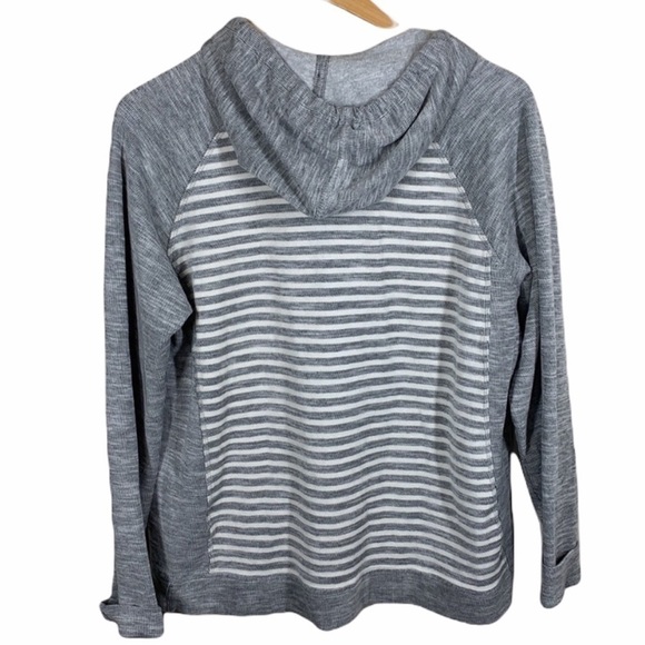Native Code striped hooded pullover sweatshirt L - Picture 3 of 3
